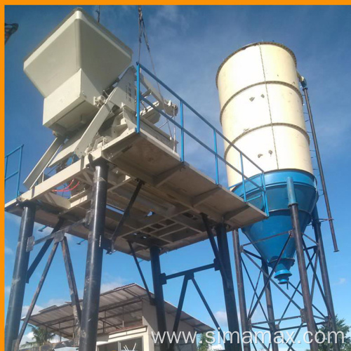 construction site concrete mixing station hzs35